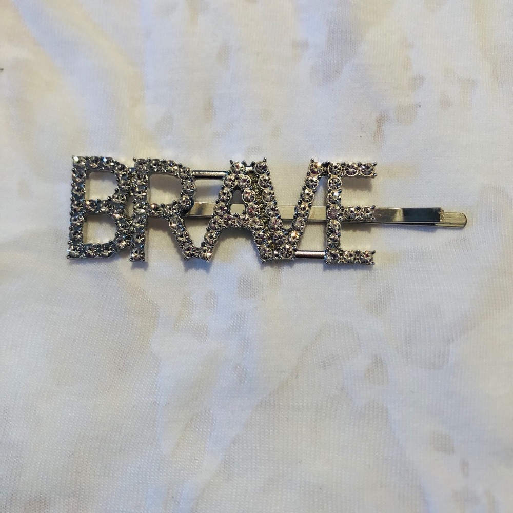 Rhinestone word Hair Barrettes